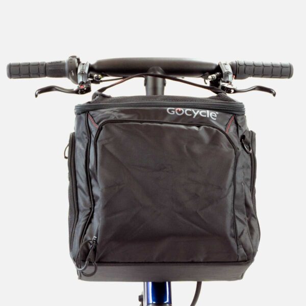 Gocycle front pannier bag fixed on a Gocycle G4 electric bike