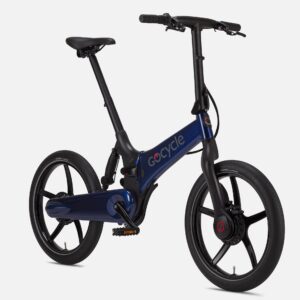Gocycle G4 blue 2022 angled view