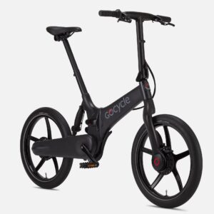 Gocycle G4 matte black 2022 angled view