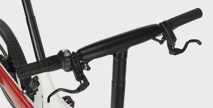 Picture of the final assembled Gocycle GS prototype handlebar.