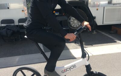 Actor Dominic Cooper Spotted Riding Gocycle GX in London